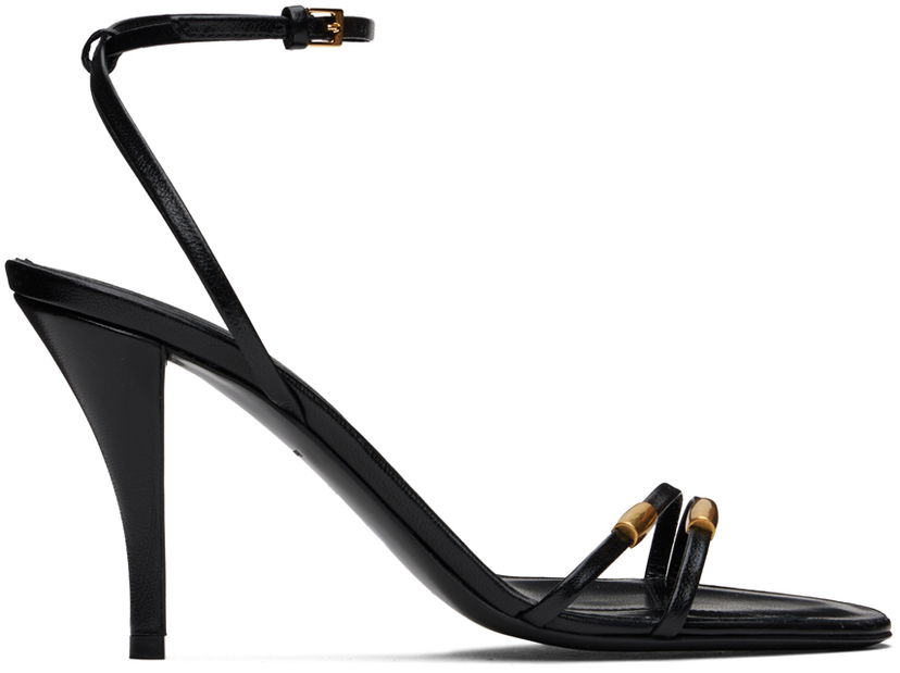 Tillbehör The Row The Row Cleo Bijoux Leather Heeled Sandals Svart | F1507-L35