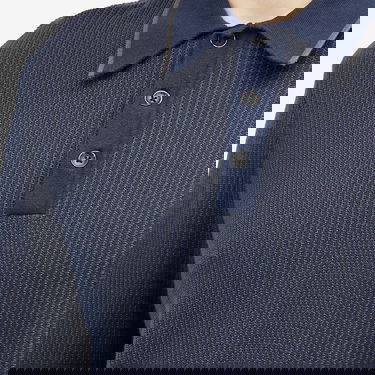 Polotröja rag & bone Harvey Knit Polo Blå | MBS24S017BC17, 5