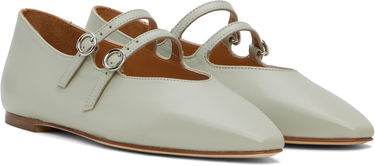 Skovård Aeyde Aeyde Franny Double Buckle Ballerina Flats Grön | A11-FL-VALS08FL148-SS25-1017-007, 3