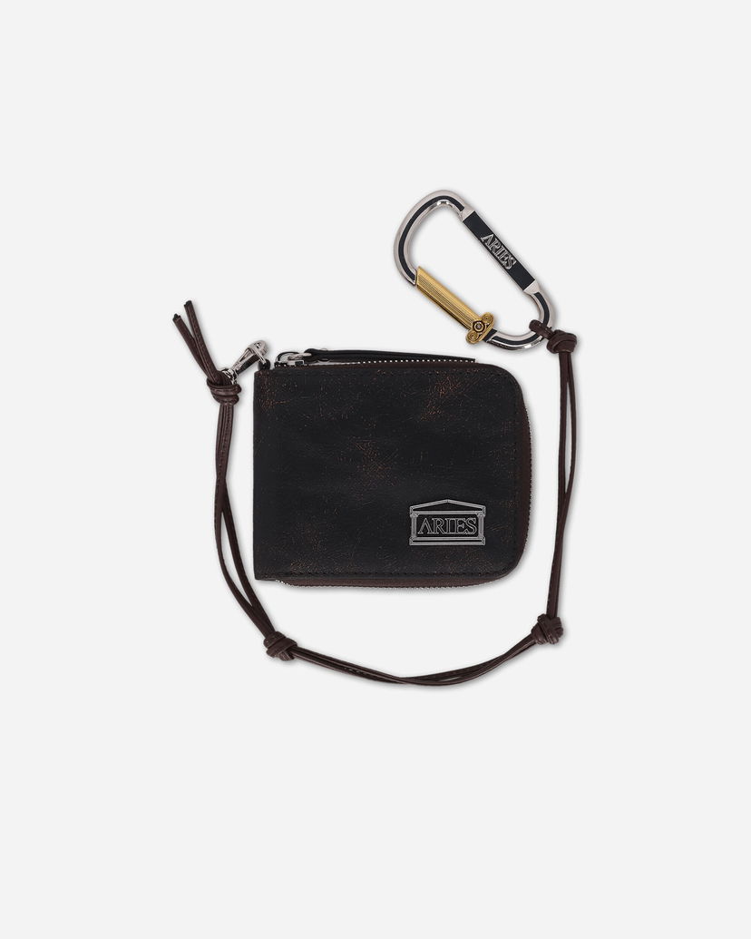 Plånbok Aries Vintage Leather Bobby Wallet Svart | AR1001604 Brown