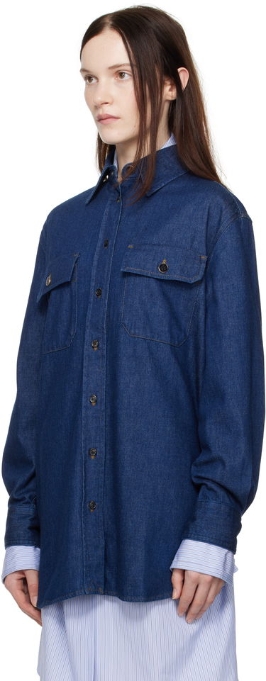 Skjorta A.P.C. A.P.C. Anastasia Barbieri Edition Mare Denim Shirt Blå | COGYF-F12615, 3
