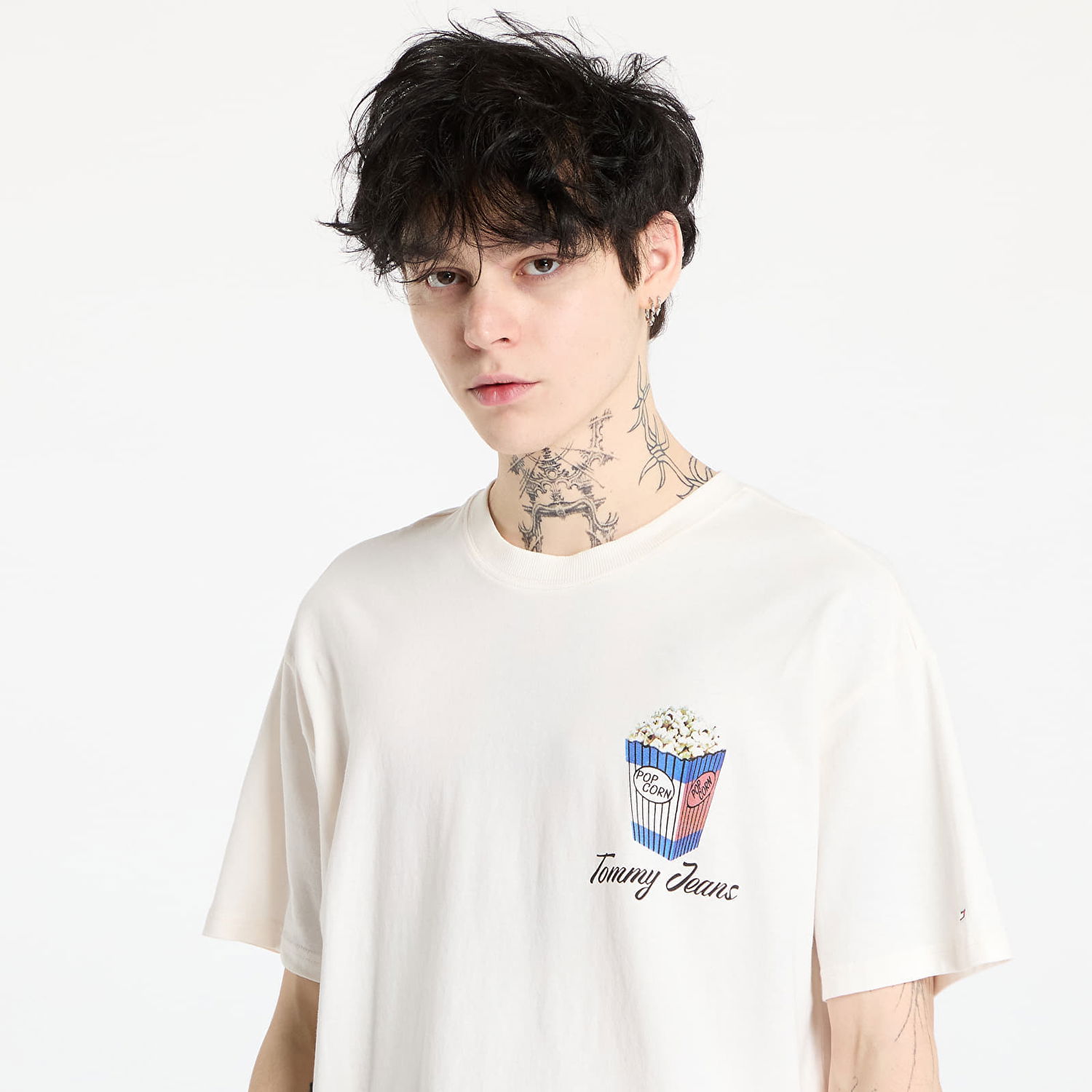 T-shirt Tommy Hilfiger Tommy Jeans Relaxed Novelty Graphic T-Shirt Vit | DM0DM20352 YBH, 1