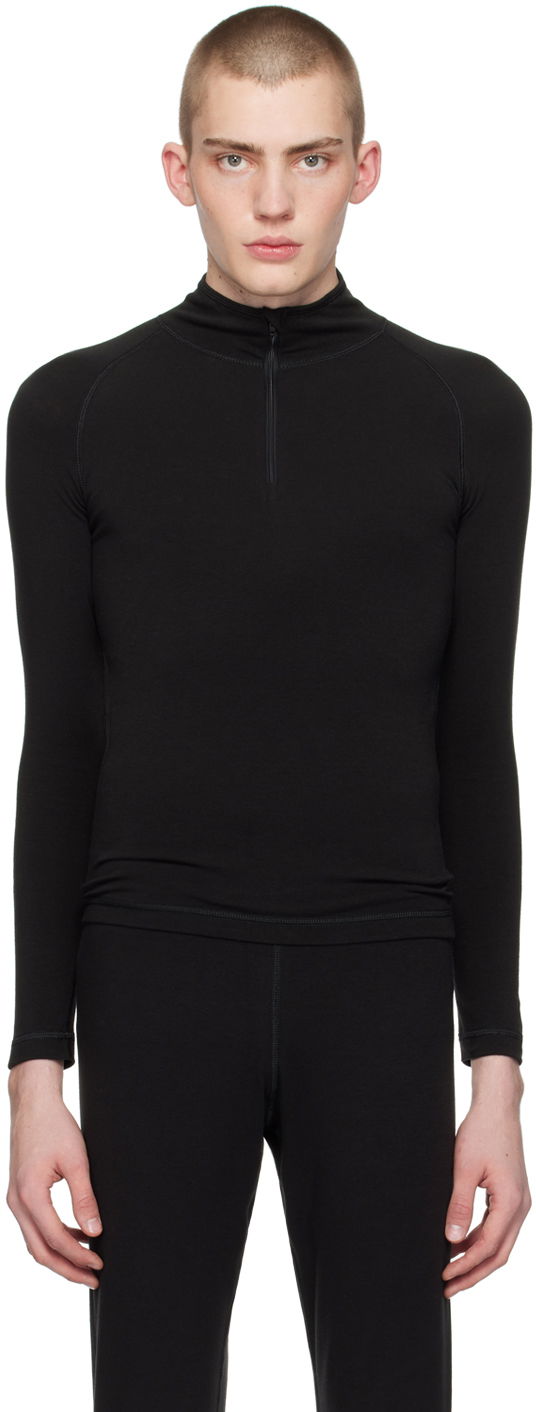 Sweater Balenciaga 3B Sports Icon Ski Turtleneck Svart | 773688-TPVQ4-1000