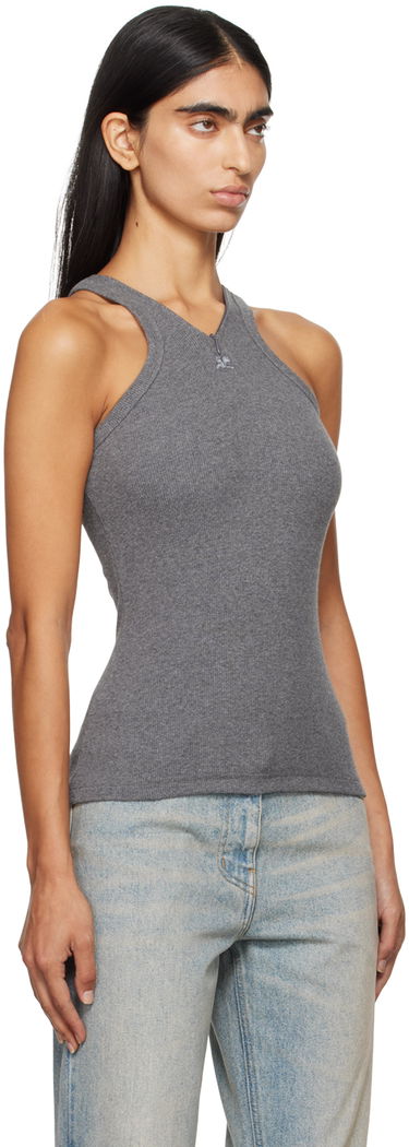 Linne Courrèges Criss Cross 90s Style Tank Top Grå | 324JDE079JS0165, 1