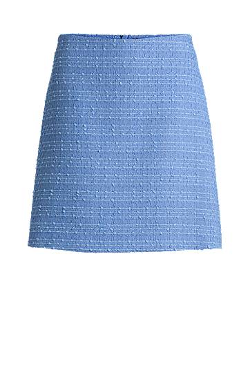 Kjol BOSS Textured Bouclé Mini Skirt Blå | 50530995