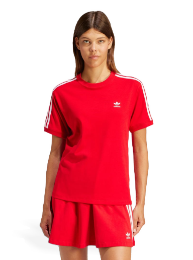 T-shirt adidas Originals 3-Stripes Tee Röd | IR8050