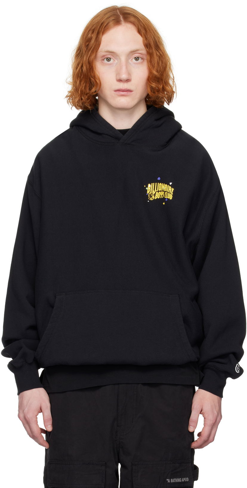 Sweatshirt BILLIONAIRE BOYS CLUB Billionaire Boys Club Oversized Arch Logo Popover Hoodie Svart | B24449