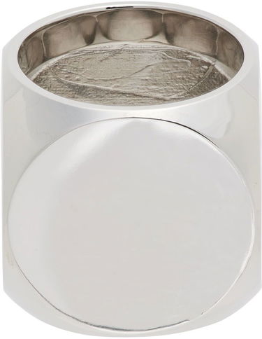 Ringa We11done We11done Logo Dice Ring Metallisk | WD-AJ1-22-704-U-BK, 2