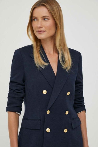 Jacka Polo by Ralph Lauren Double-Breasted Wool-Blend Blazer Mörkblå | 211910134, 3