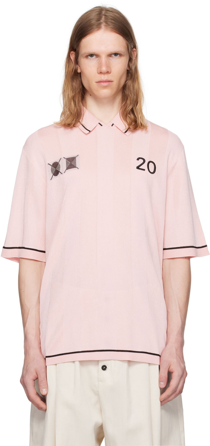 Polotröja Jacquemus Jacquemus La Croisière 'The Liga' Polo Shirt Rosa | 25E255KN542-2432