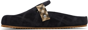 Kläder Burberry Burberry Check Suede Urchin Clogs Svart | 8113394, 2