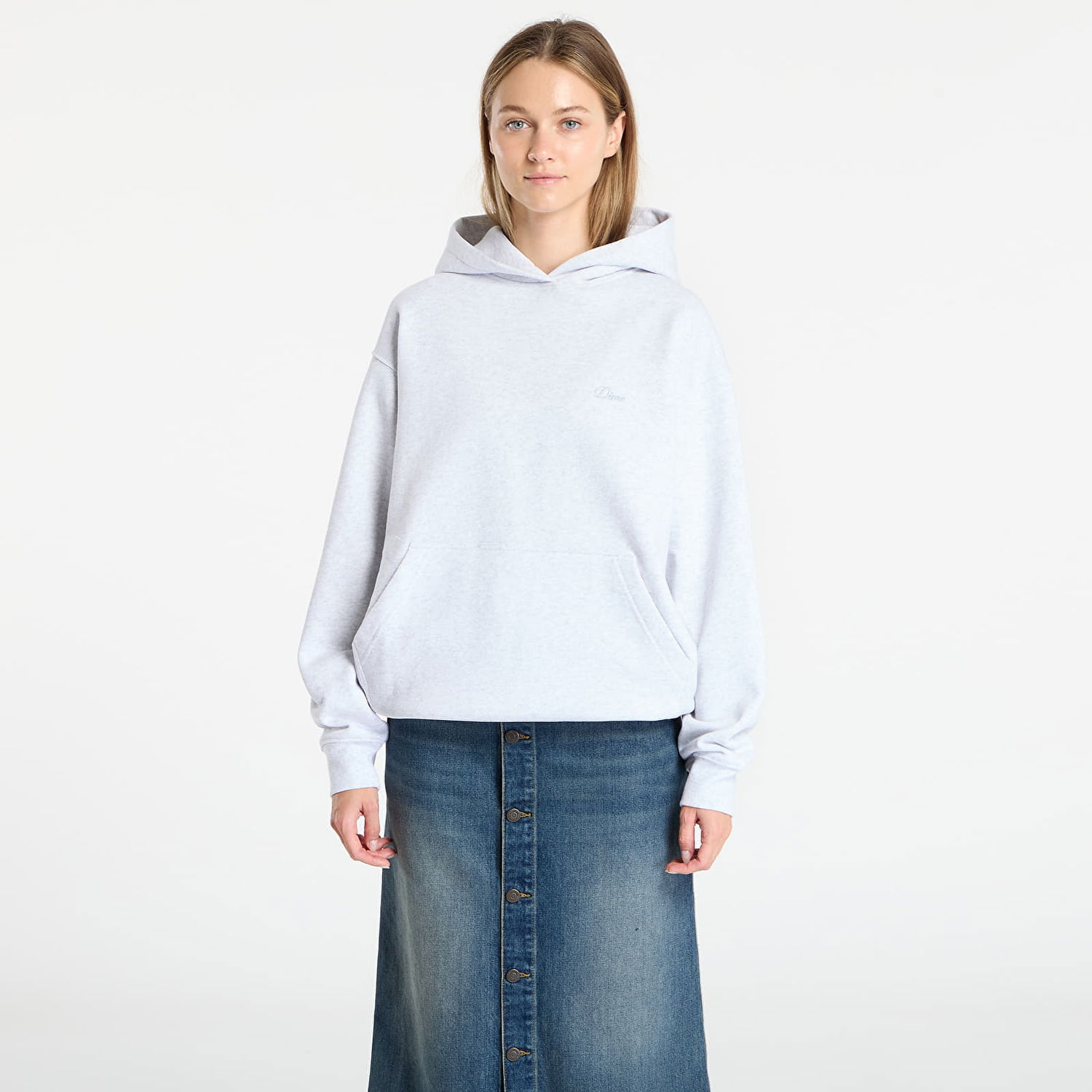 Sweatshirt Dime DIME Cursive Small Logo Hoodie Grå | DIMESU2537ASH, 1