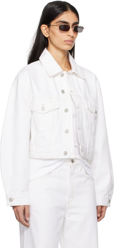 Jacka AGOLDE AGOLDE Palmer Cropped Denim Jacket Vit | A5047-1183, 1