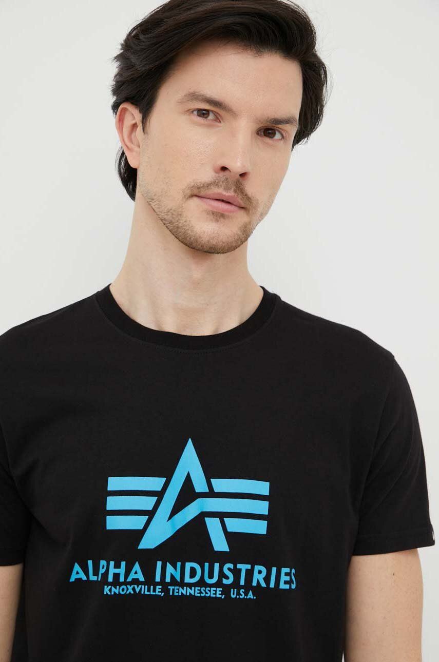 T-shirt Alpha Industries Logo Tee Svart | 100501.93, 0