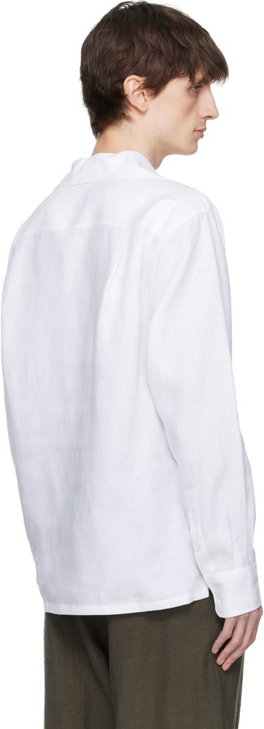 Skjorta Dolce & Gabbana Dolce&Gabbana Three-Button Long-Sleeved Linen Shirt Vit | G5ND3TFU4JB, 2