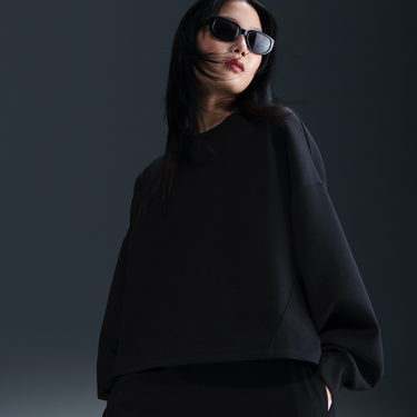 Sweatshirt Nike 24.7 Impossibly Soft Dri-FIT Crewneck Sweatshirt Svart | HQ8193-010, 2