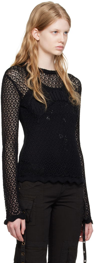 Sweater Blumarine Pink Scalloped Sweater Rosa | P344M026A, 4