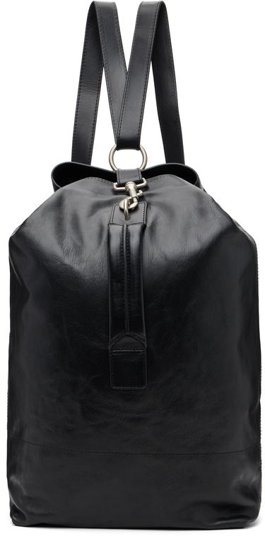 Ryggsäck Dries Van Noten Dries Van Noten Adjustable Leather Backpack Svart | 252-021518-195, 0