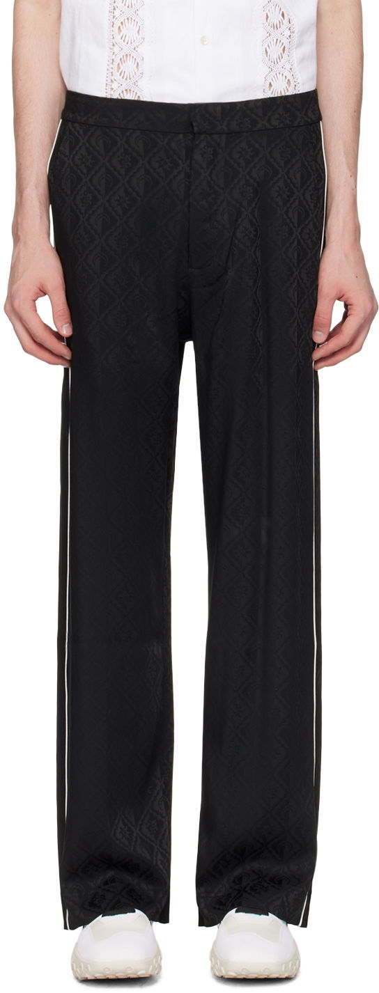 Byxor Marine Serre Jacquard Trousers Svart | MPA044 CWOV0023