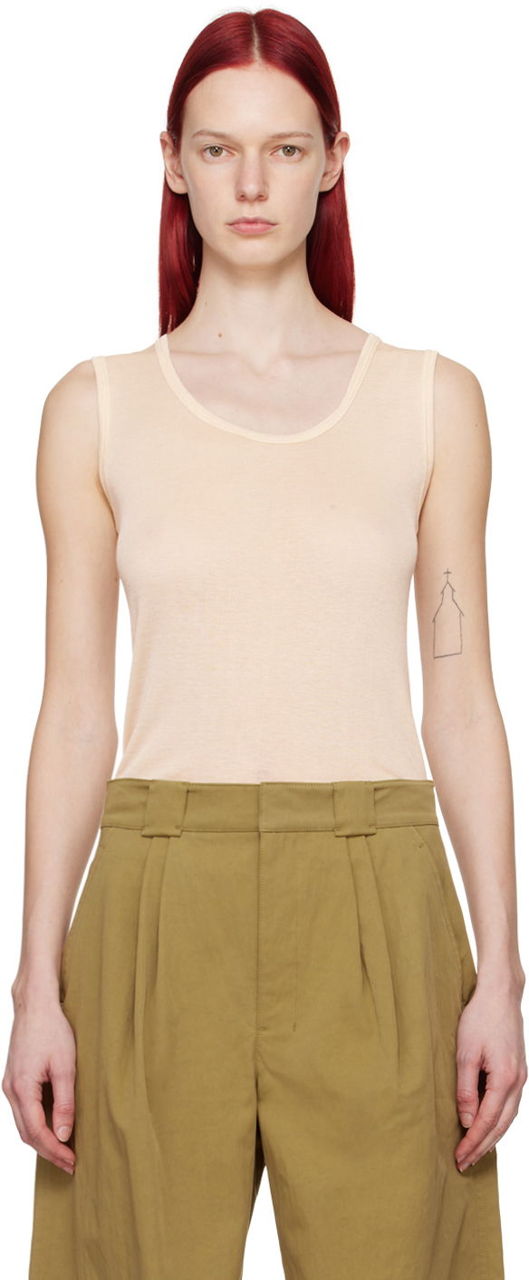 Linne LEMAIRE LEMAIRE Seamless Tank Top Beige | TO1159 LK1017, 0