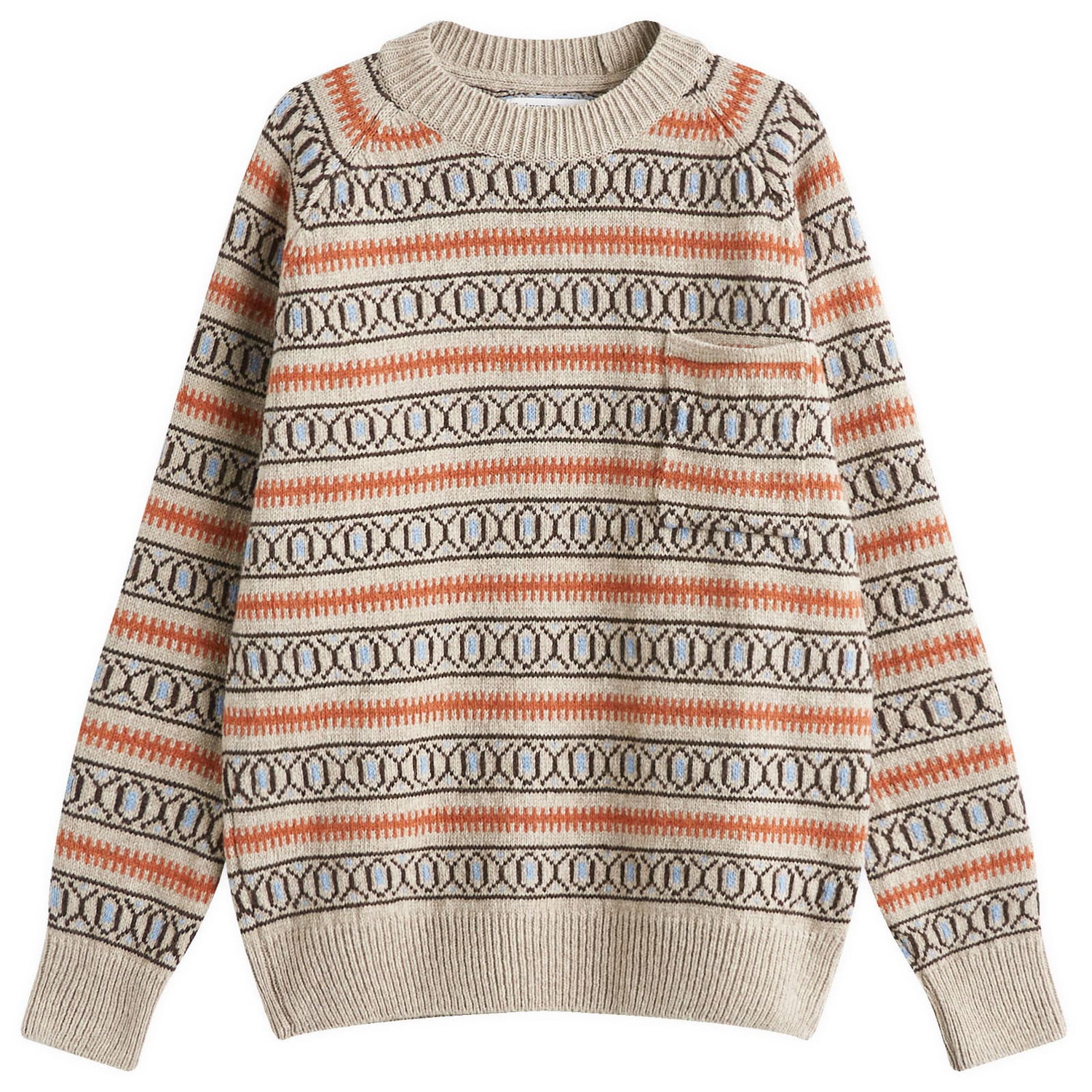 Sweater Universal Works Universal Works Loose Pocket Knit Jumper Beige | P31215-OAT, 1