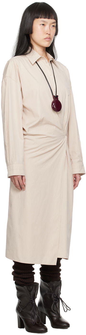 Klä LEMAIRE Lemaire Twisted Midi Dress Beige | DR1024 LF1106, 1