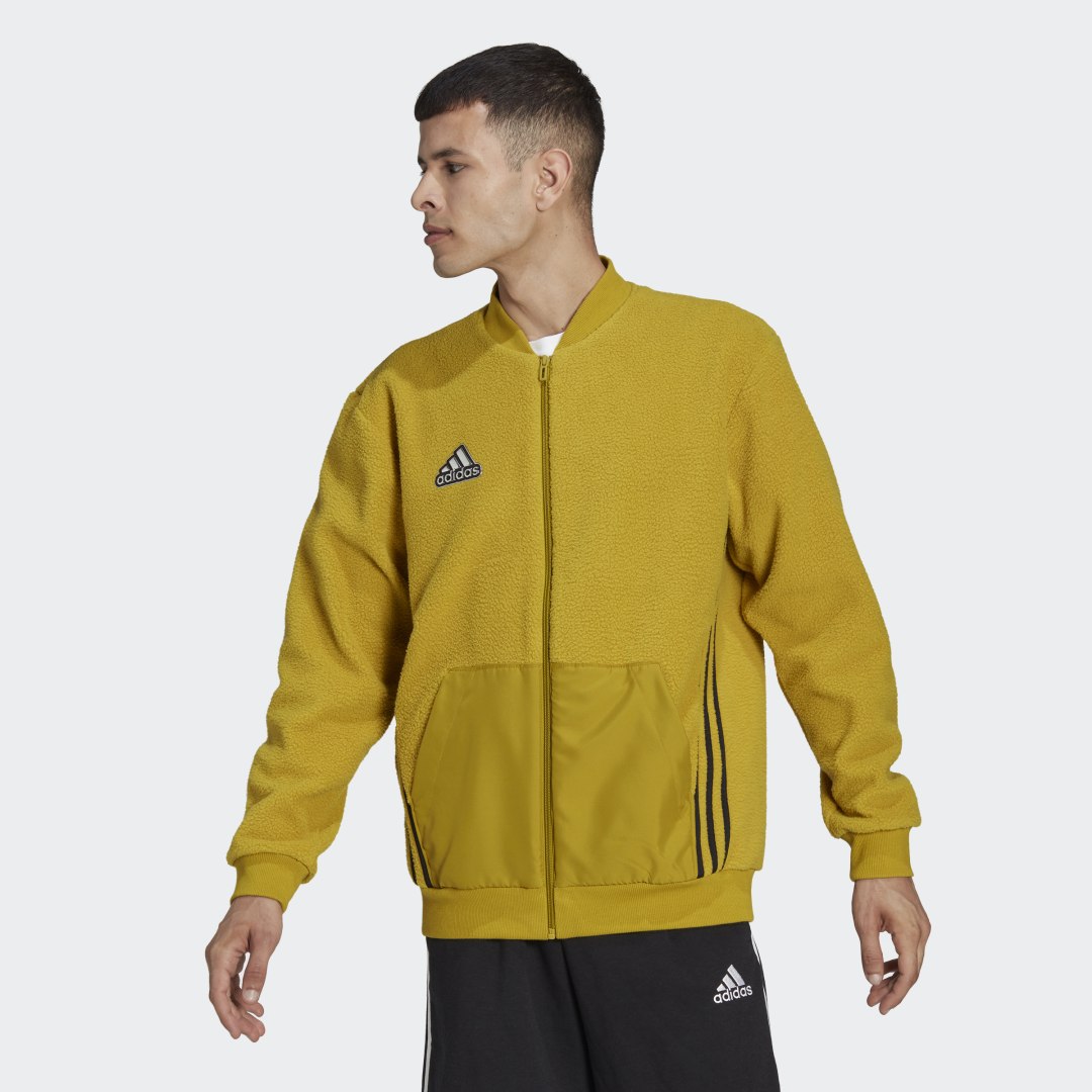 Bomberjacka adidas Originals Essentials Holiday Pack Sherpa Bomber Jacket Gul | HL6919, 0