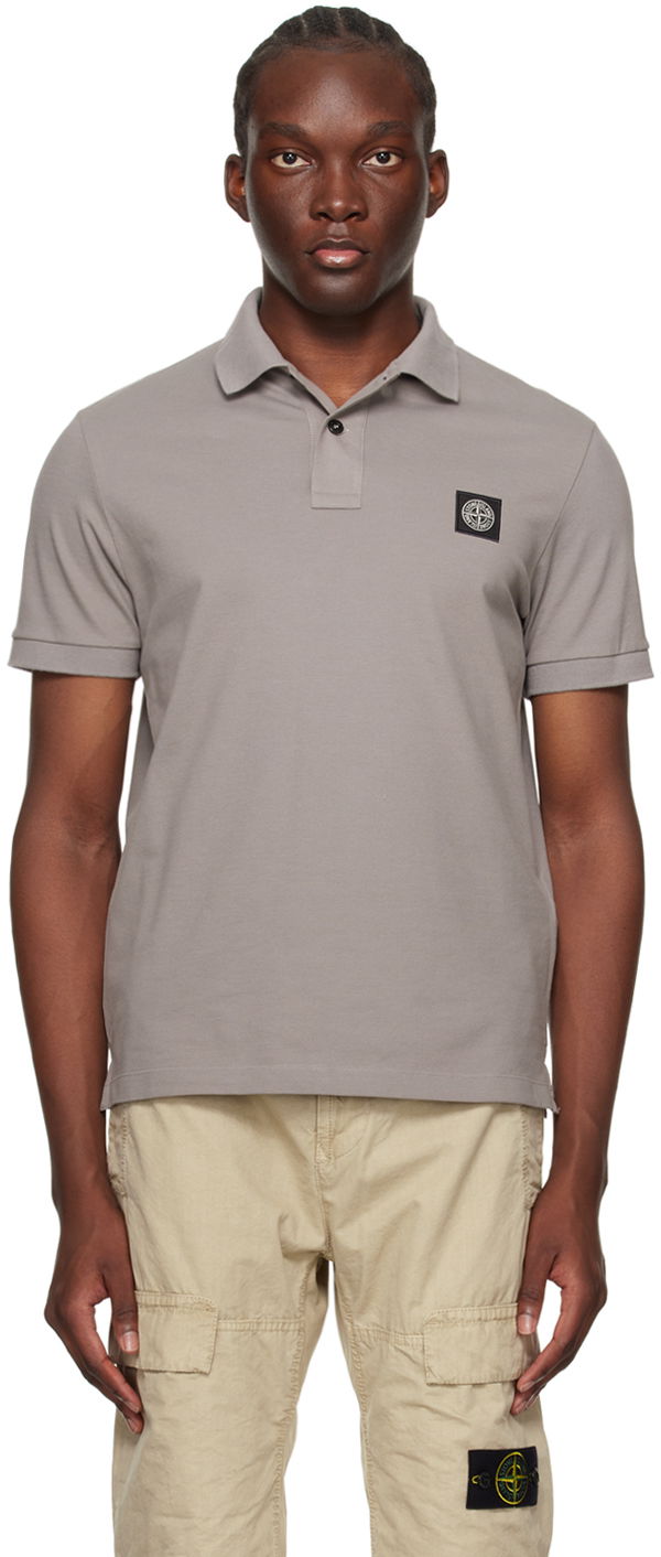 Polotröja Stone Island Patch Polo Grå | 80152SC17