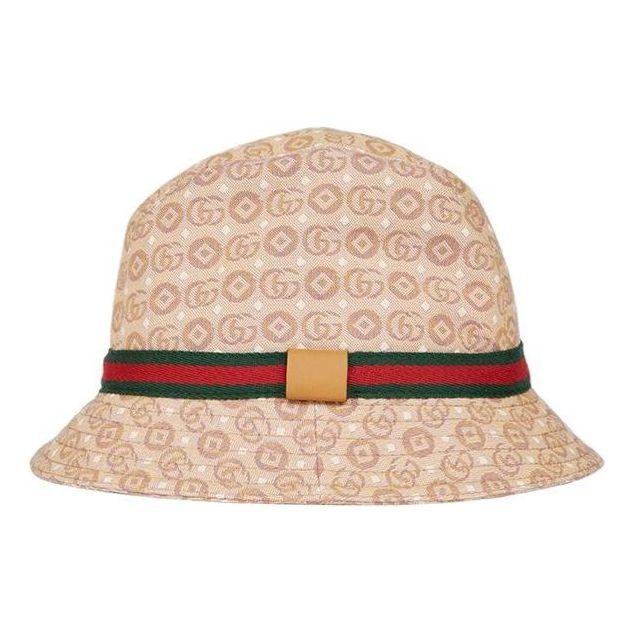 Hatt Gucci Gucci GG Canvas Bucket Hat with Web Beige | 4117903HAK89765