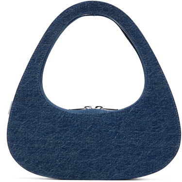 Handväska Coperni Coperni Denim Baguette Swipe Bag Blå | COPBA04252, 0