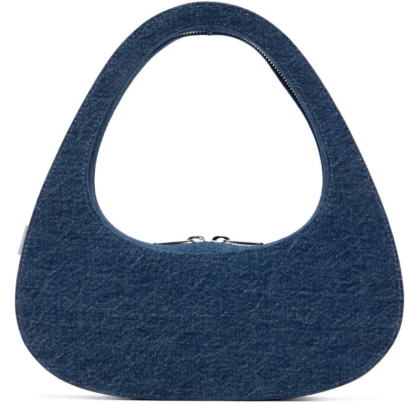 Handväska Coperni Coperni Denim Baguette Swipe Bag Blå | COPBA04252
