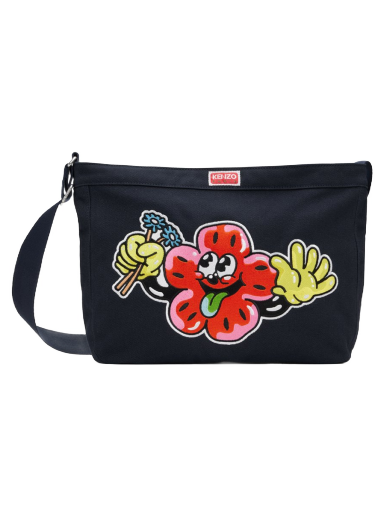 Handväska KENZO Paris BOKE Boy Large Messenger Bag Svart | FD55SA919F34