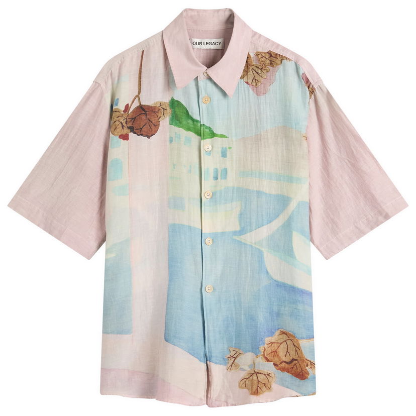 Skjorta OUR LEGACY Our Legacy Beyond Shirt Shortsleeve Marina Vista Print Rosa | M2252BM