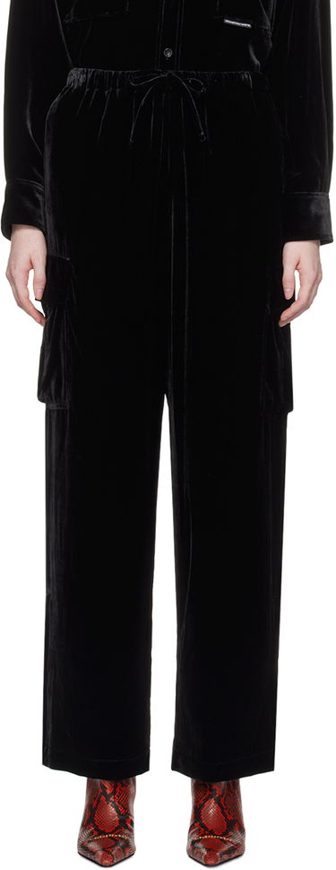Cargo byxor Alexander Wang Drawstring Cargo Pants Svart | 4CC4234387, 0