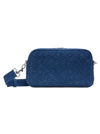 Axelväska Bottega Veneta Small Intreccio Bag Mörkblå | 755353 V2ZK1