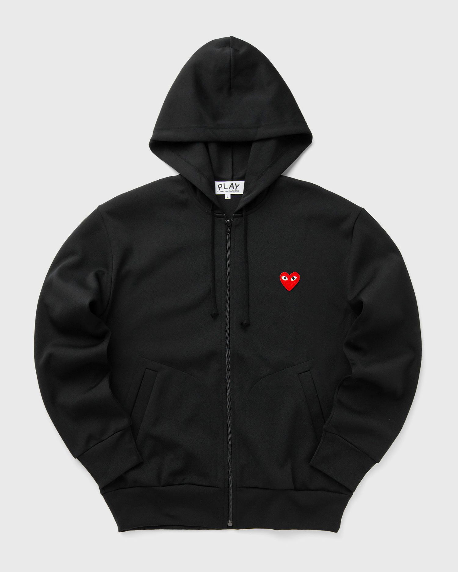 Sweatshirt Comme des Garçons Play Comme des Garcons Full-Zip Hoodie Red Heart Svart | AX-T172-051-1, 1