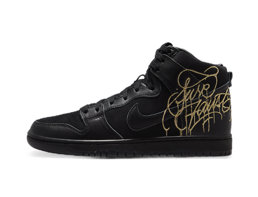 Skateboarding Nike SB FAUST x Dunk High "Black and Metallic Gold" Svart | DH7755-001