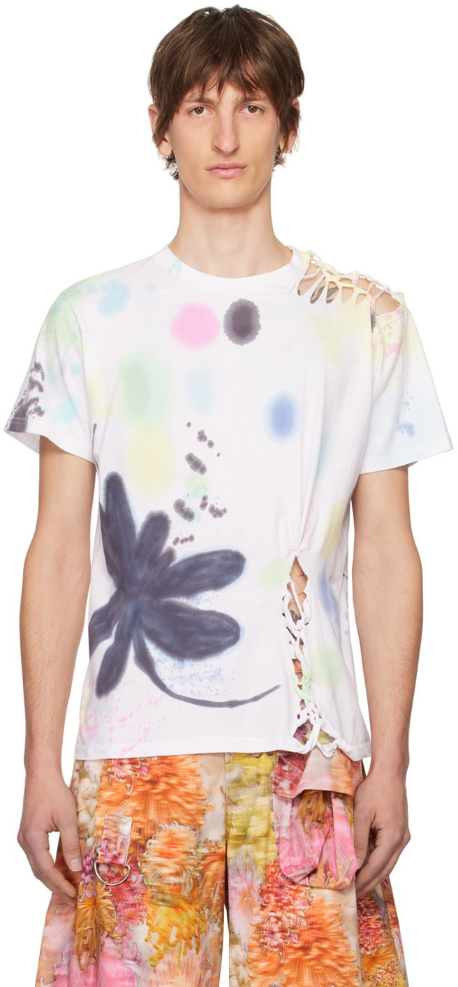T-shirt Collina Strada Collina Strada Nash Graphic Print T-Shirt Vit | XX3383