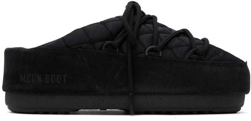 Kläder Moon Boot Black Quilted Mules Svart | 14602600