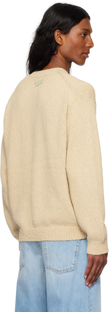 Sweater MAISON KITSUNÉ Maison Kitsuné Abstract Daisy Intarsia Sweater Beige | OM00811KT1138, 2