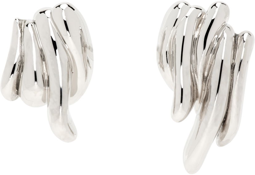 Örhängen Jil Sander Silver Mismatched Earrings Metallisk | J12VG0205_P6959