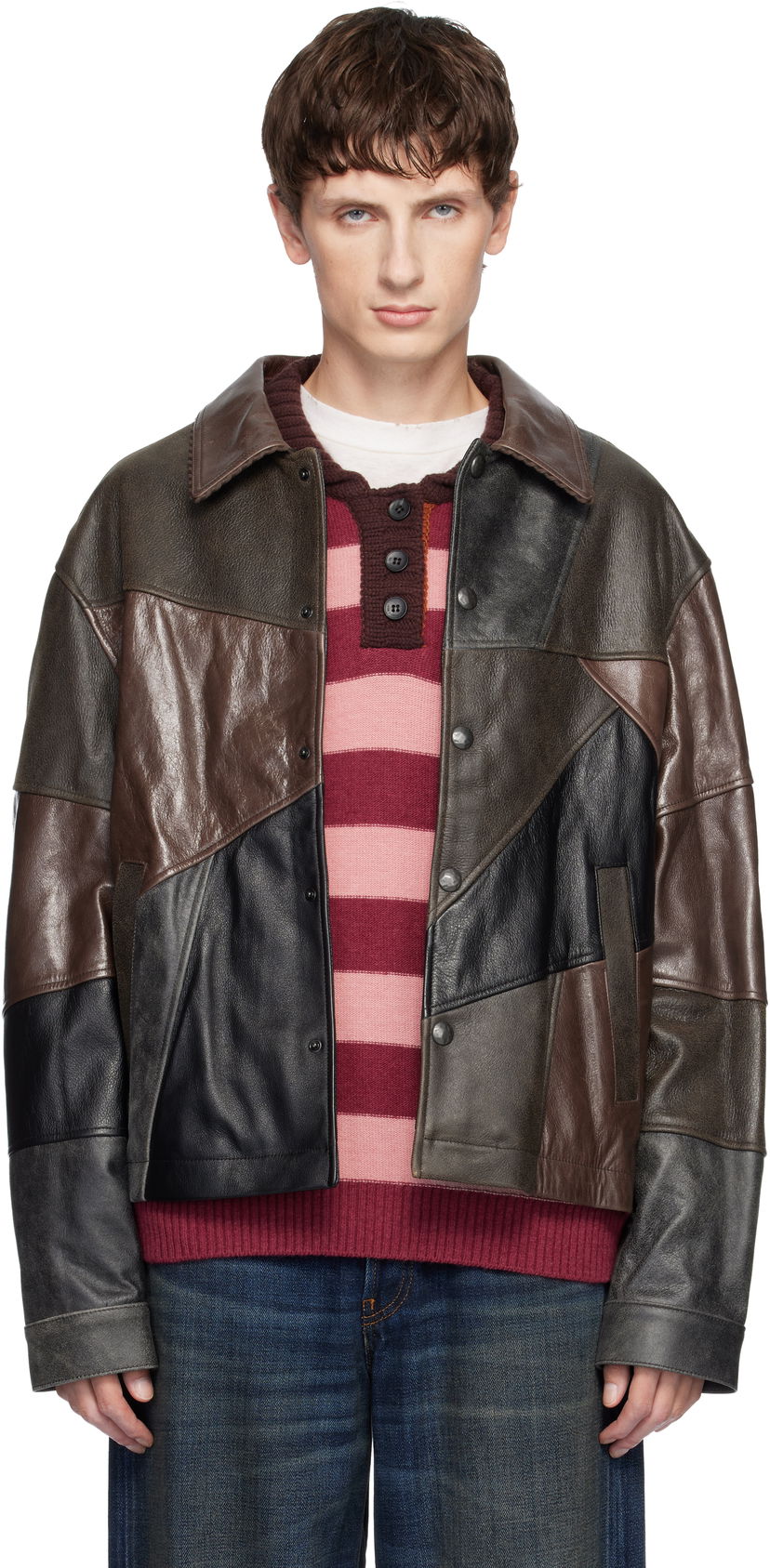 Jacka Andersson Bell Patchwork Leather Jacket Flerfärgad | awa730u