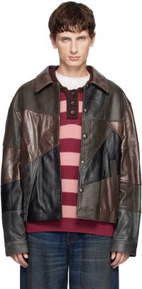 Patchwork Leather Jacket