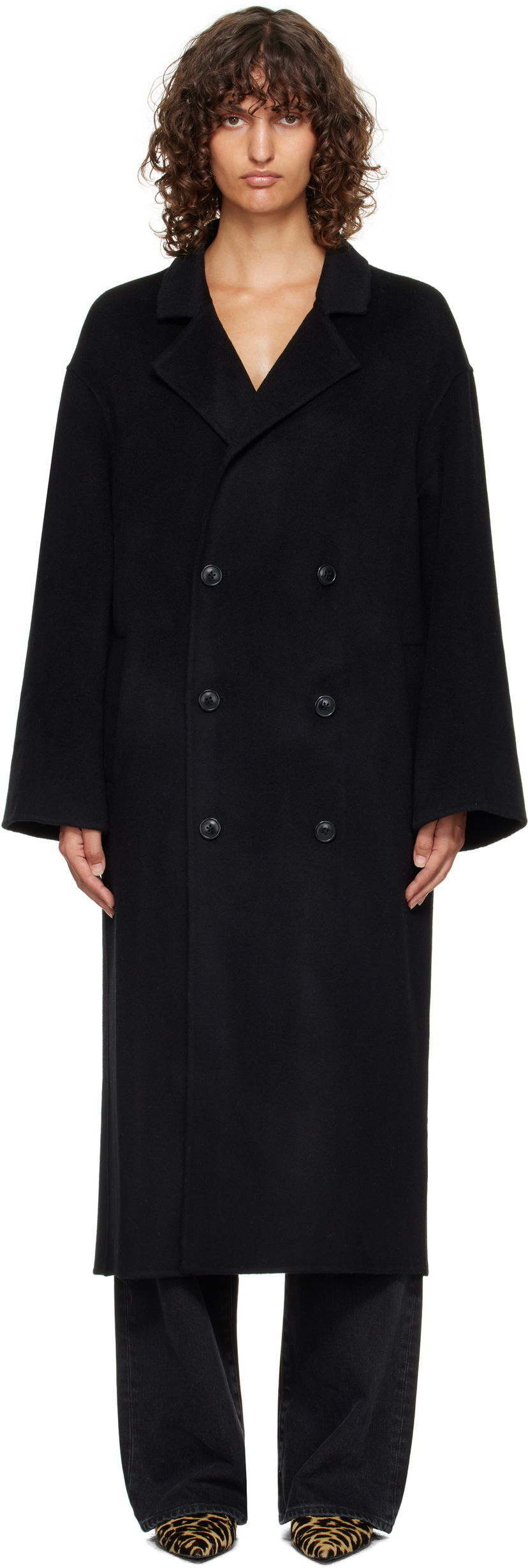 Rockar Loulou de Saison Loulou de Saison Borneo Wool Drap Coat Svart | BORNEO LDS