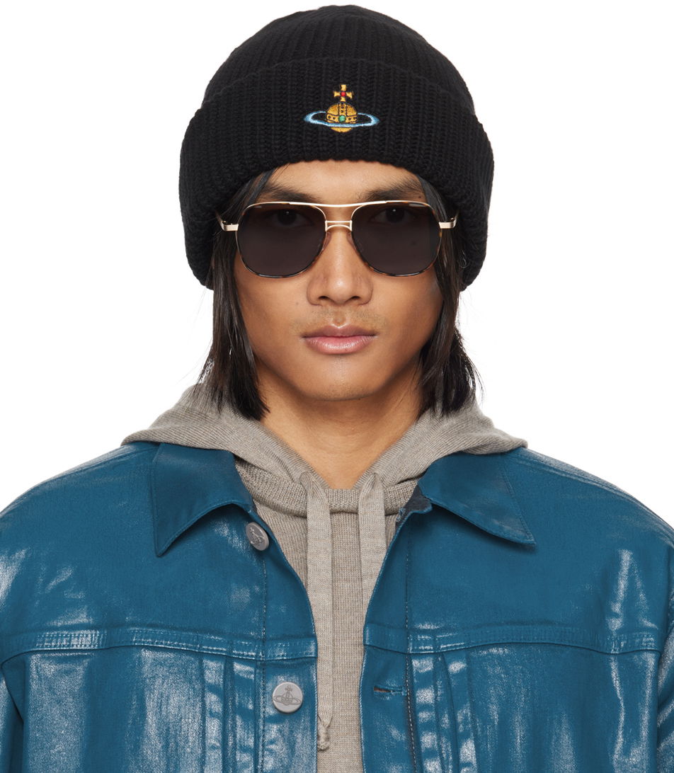 Mössa Vivienne Westwood Knitted Classic Beanie Mörkblå | 8102001C-K002J-OL, 0