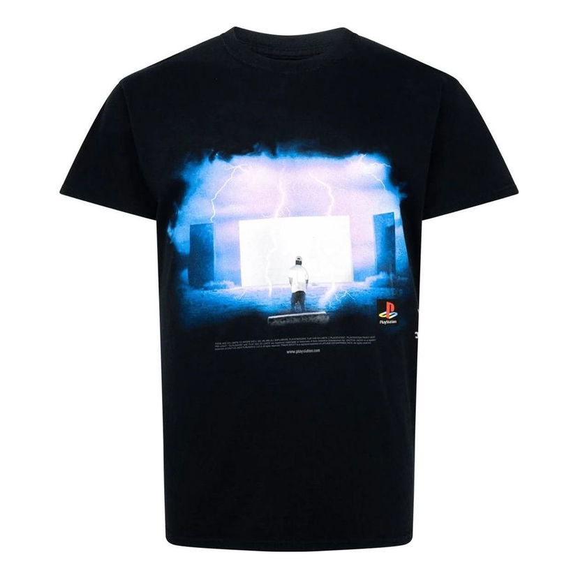 T-shirt Cactus Jack by Travis Scott Travis Scott Monolith Night Graphic T-Shirt Svart | CJPS-SS04