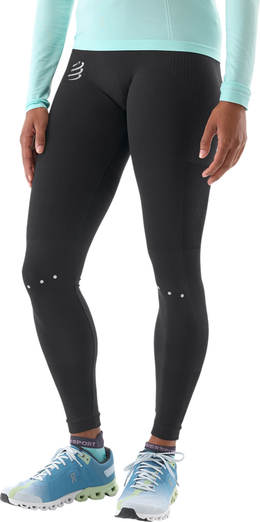 Damasker Compressport Winter Running Leggings with Reflective Dots Svart | atiw3259000, 0