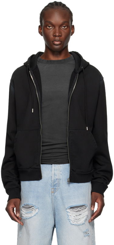Sweatshirt We11done We11done Zip Hoodie Svart | WD-TJ2-24-812-U-BK, 0