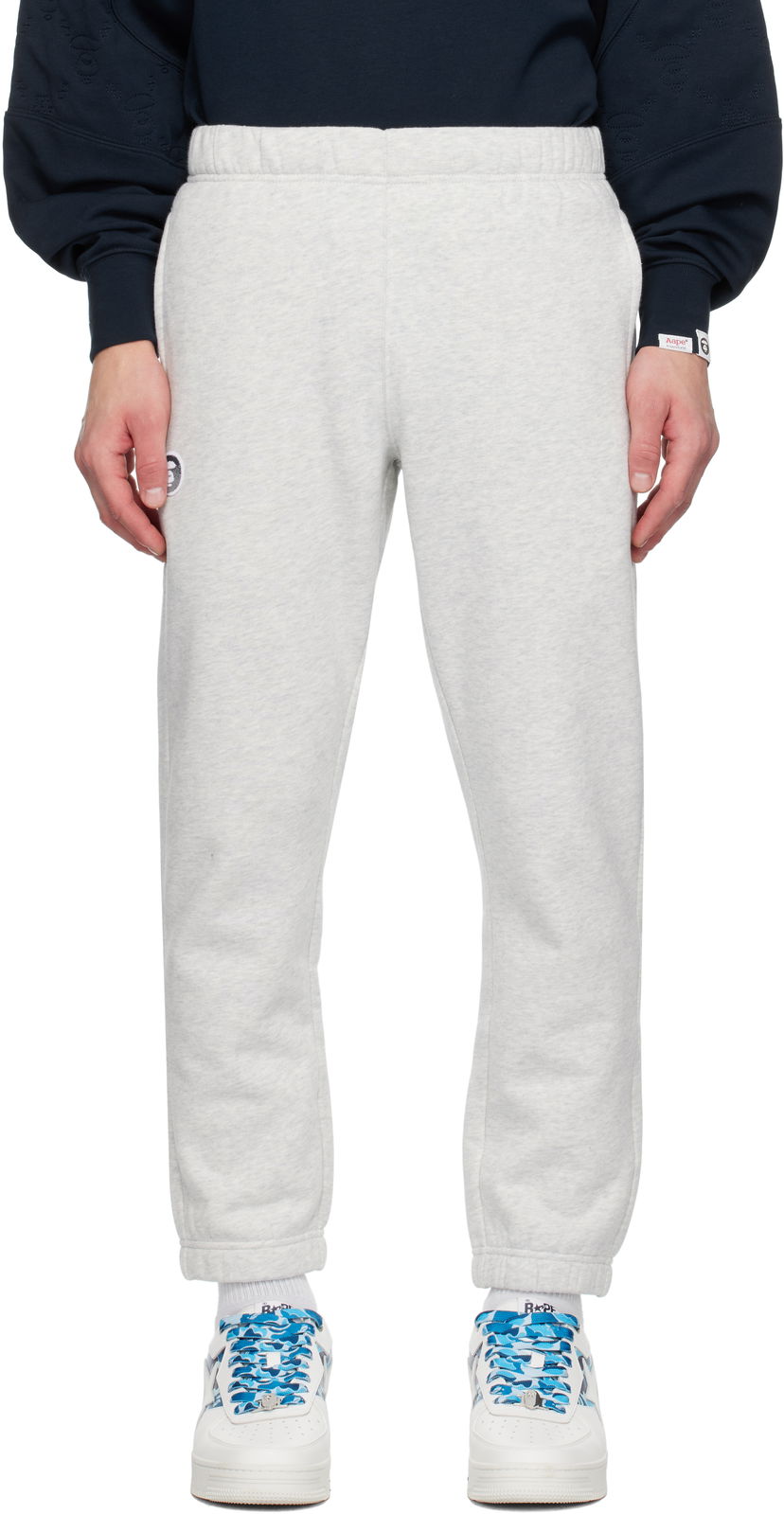 Träningsbyxor AAPE by A Bathing Ape AAPE by A Bathing Ape Main Sweatpants Grå | AAPPTMB638XANWH2