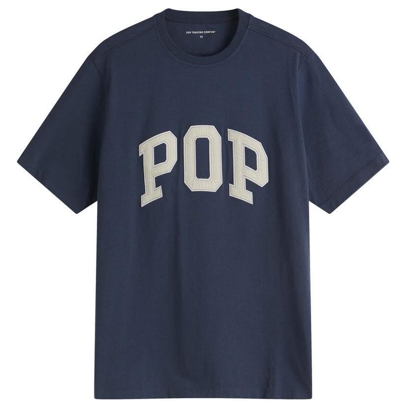 T-shirt Pop Trading Company Arch Logo T-Shirt, Size Large Mörkblå | POPSS25-02-026